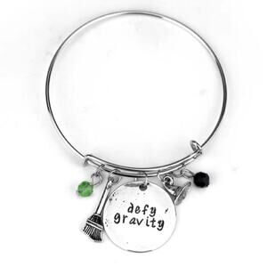 Wicked Defy Gravity Expandable Bangle Charm Bracelet